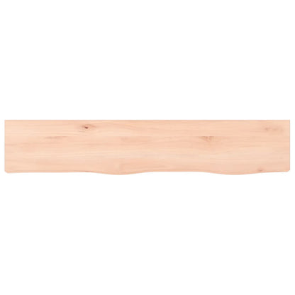 vidaXL Wandregal 100x20x2 cm Massivholz Eiche Unbehandelt