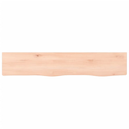 vidaXL Wandregal 100x20x4 cm Massivholz Eiche Unbehandelt