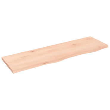 vidaXL Wandregal 100x30x2 cm Massivholz Eiche Unbehandelt