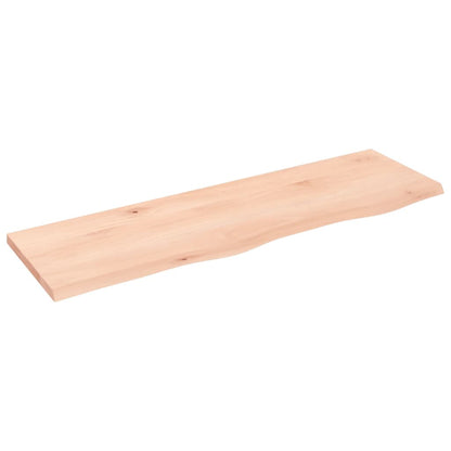 vidaXL Wandregal 100x30x2 cm Massivholz Eiche Unbehandelt