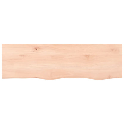 vidaXL Wandregal 100x30x2 cm Massivholz Eiche Unbehandelt
