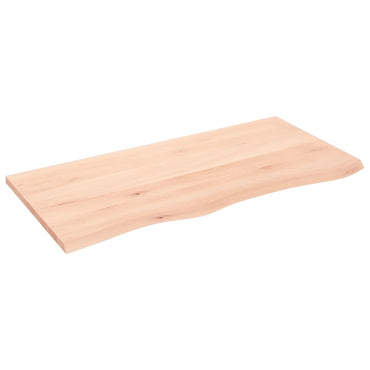 vidaXL Wandregal 100x50x2 cm Massivholz Eiche Unbehandelt