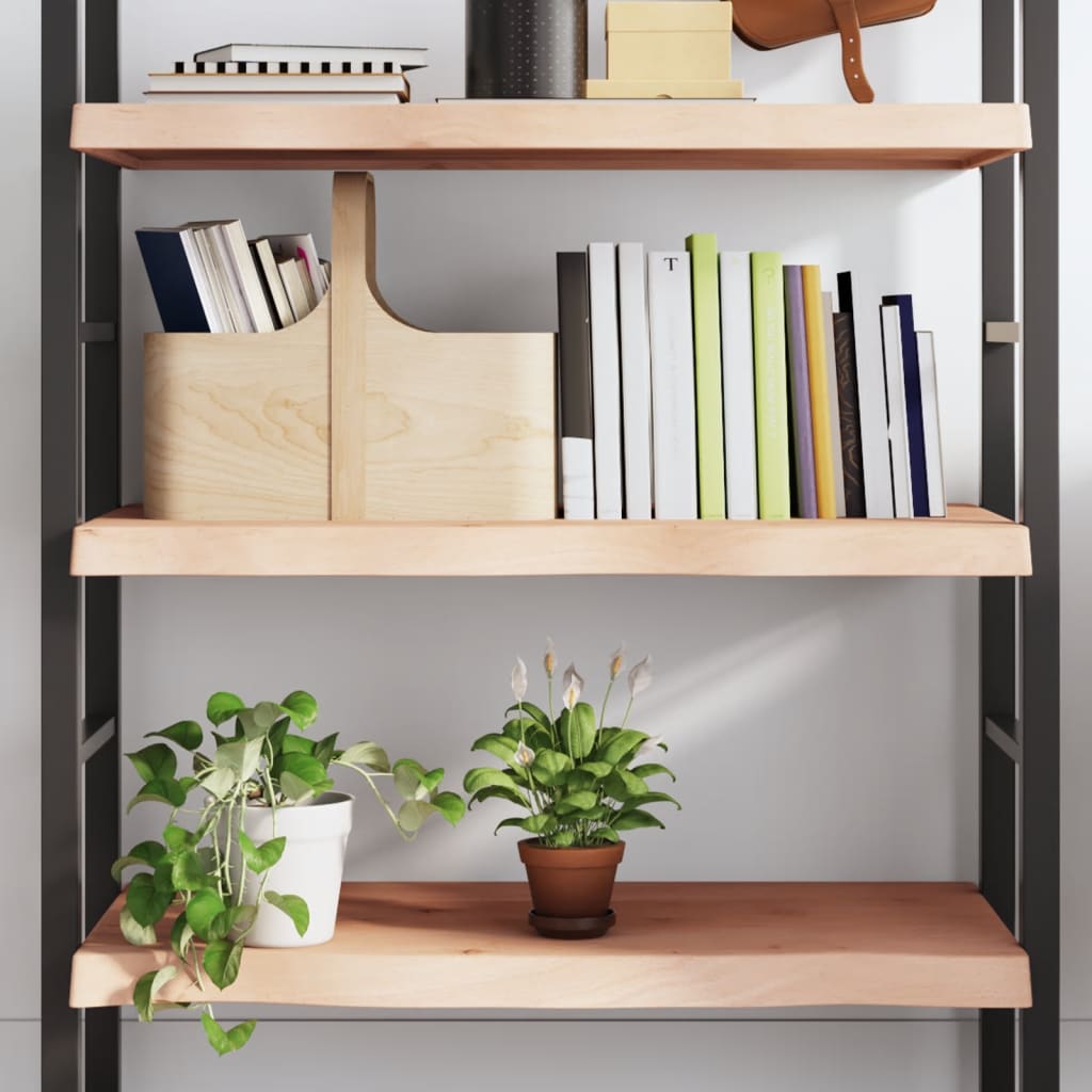 vidaXL Wandregal 100x50x(2-6) cm Massivholz Eiche Unbehandelt