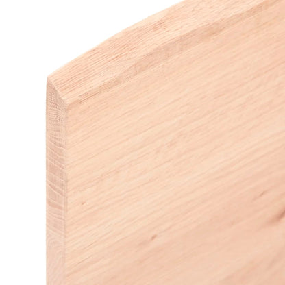 vidaXL Wandregal 100x60x2 cm Massivholz Eiche Unbehandelt