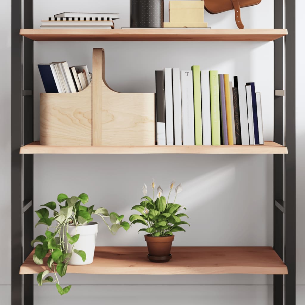 vidaXL Wandregal 100x60x2 cm Massivholz Eiche Unbehandelt