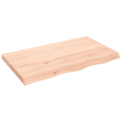 vidaXL Wandregal 100x60x(2-6) cm Massivholz Eiche Unbehandelt