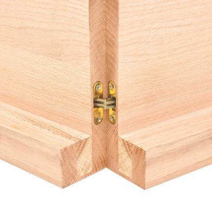 vidaXL Wandregal 180x60x(2-6) cm Massivholz Eiche Unbehandelt
