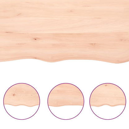 vidaXL Wandregal 220x60x(2-6) cm Massivholz Eiche Unbehandelt