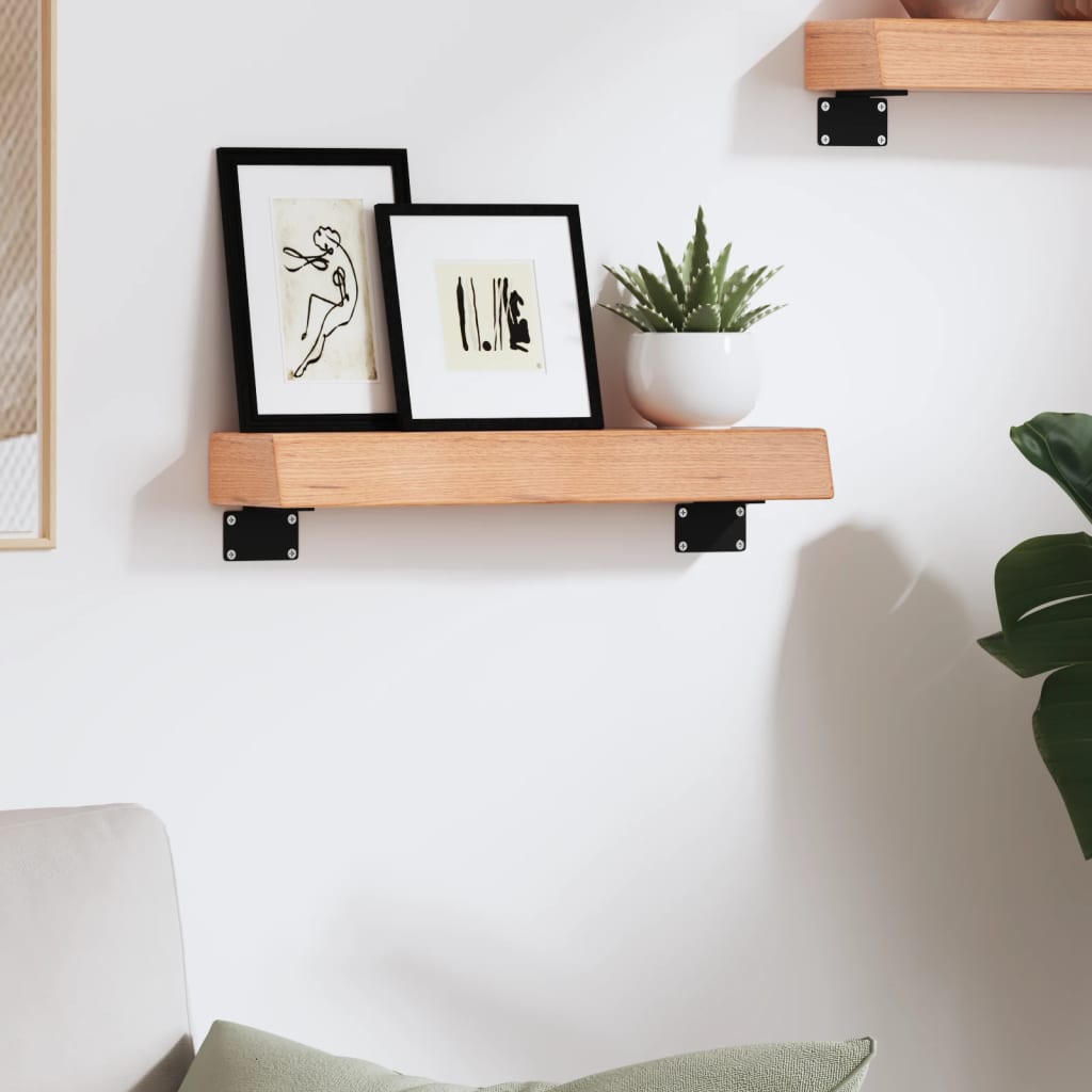 vidaXL Wandregal Hellbraun 40x10x6 cm Massivholz Eiche Behandelt