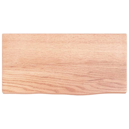 vidaXL Wandregal Hellbraun 40x20x2 cm Massivholz Eiche Behandelt