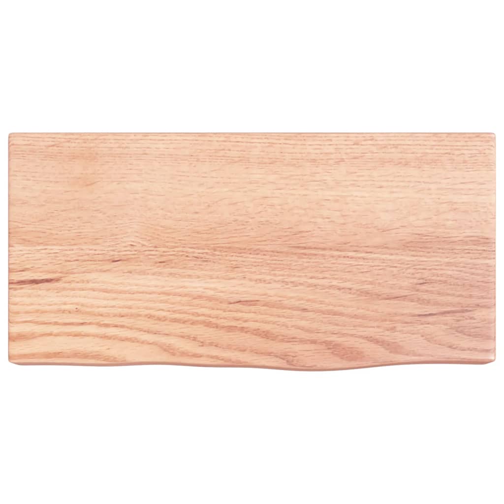 vidaXL Wandregal Hellbraun 40x20x6 cm Massivholz Eiche Behandelt