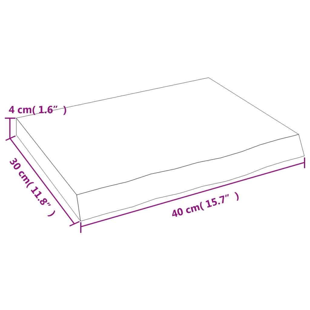 vidaXL Wandregal Hellbraun 40x30x(2-4) cm Massivholz Eiche Behandelt