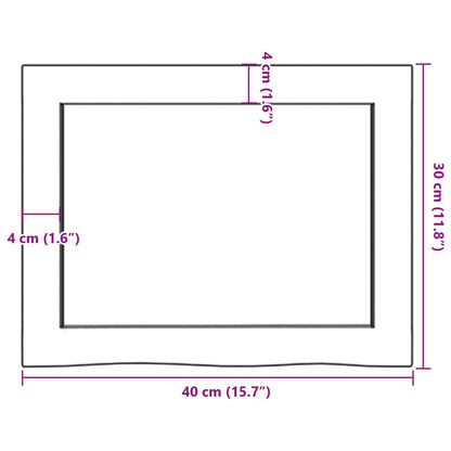 vidaXL Wandregal Hellbraun 40x30x(2-4) cm Massivholz Eiche Behandelt