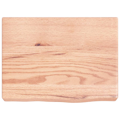 vidaXL Wandregal Hellbraun 40x30x(2-6) cm Massivholz Eiche Behandelt