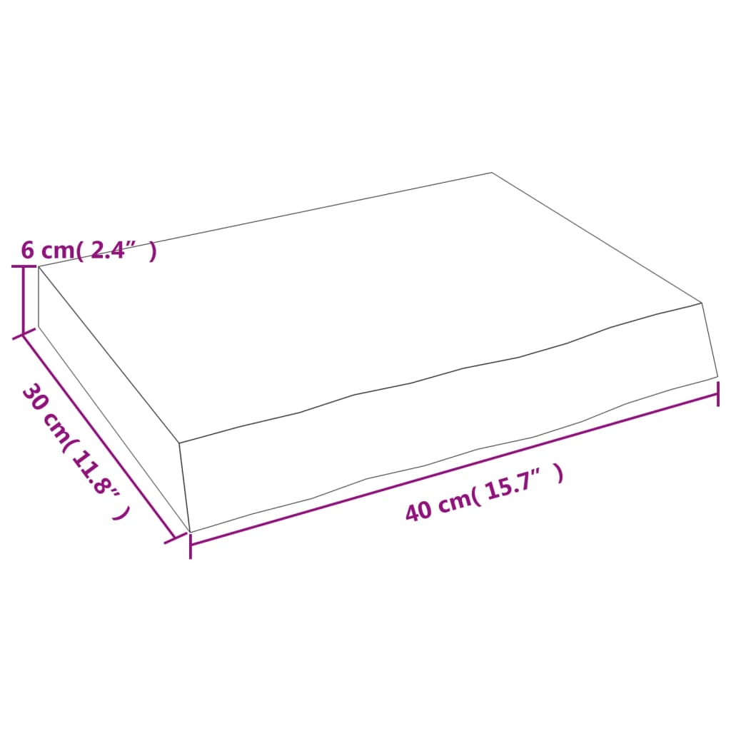 vidaXL Wandregal Hellbraun 40x30x(2-6) cm Massivholz Eiche Behandelt