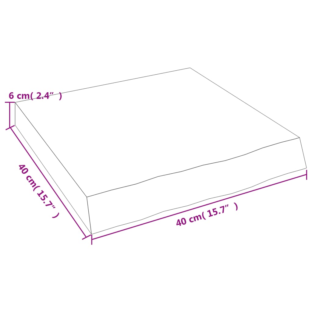 vidaXL Wandregal Hellbraun 40x40x(2-6) cm Massivholz Eiche Behandelt
