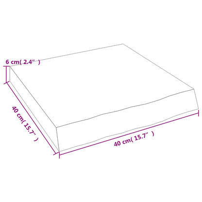 vidaXL Wandregal Hellbraun 40x40x(2-6) cm Massivholz Eiche Behandelt