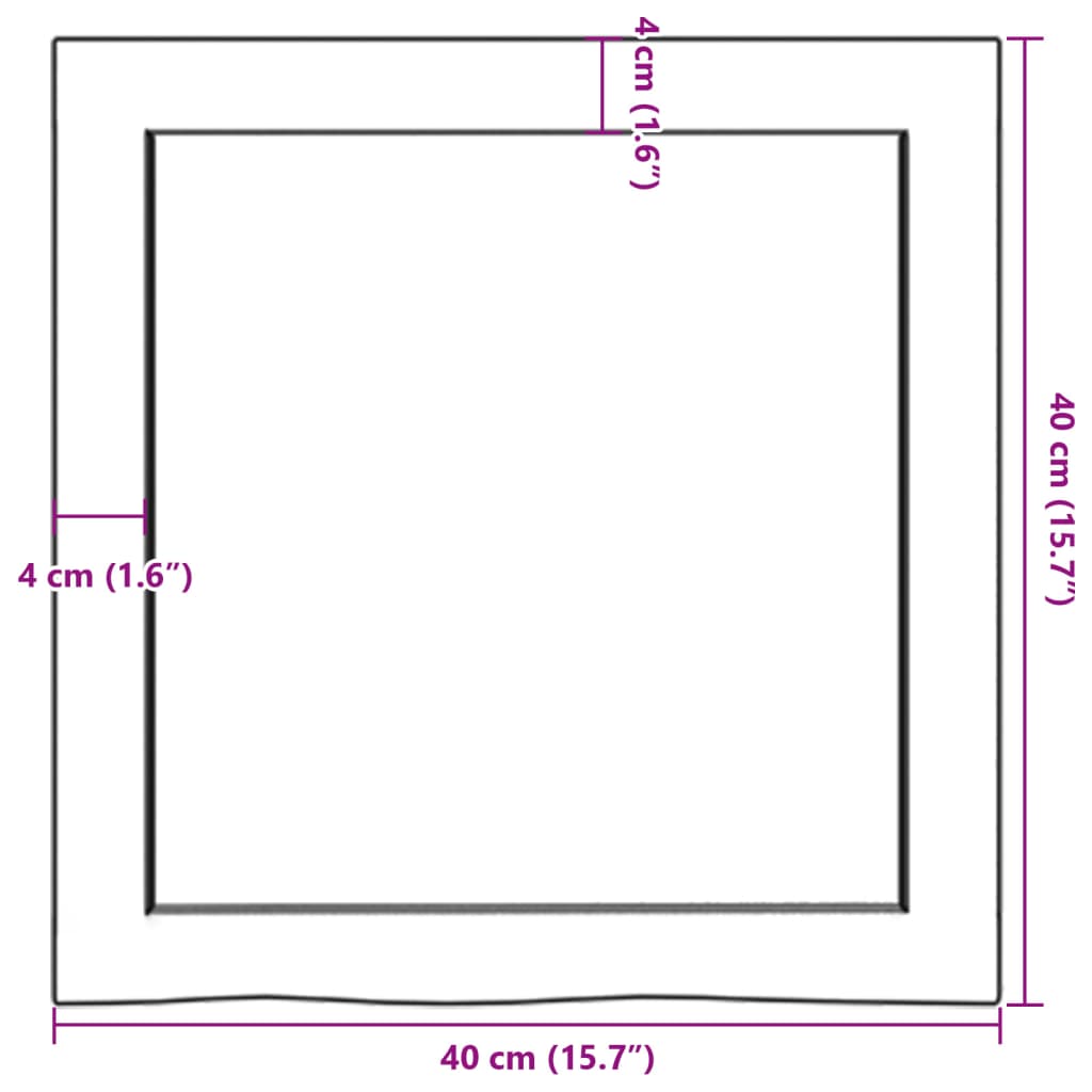 vidaXL Wandregal Hellbraun 40x40x(2-6) cm Massivholz Eiche Behandelt
