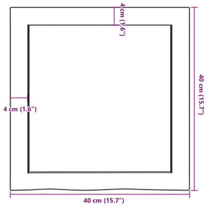 vidaXL Wandregal Hellbraun 40x40x(2-6) cm Massivholz Eiche Behandelt