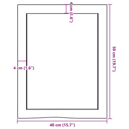 vidaXL Wandregal Hellbraun 40x50x(2-4) cm Massivholz Eiche Behandelt