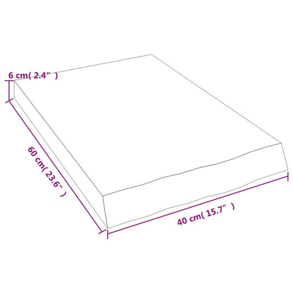 vidaXL Wandregal Hellbraun 40x60x(2-6) cm Massivholz Eiche Behandelt