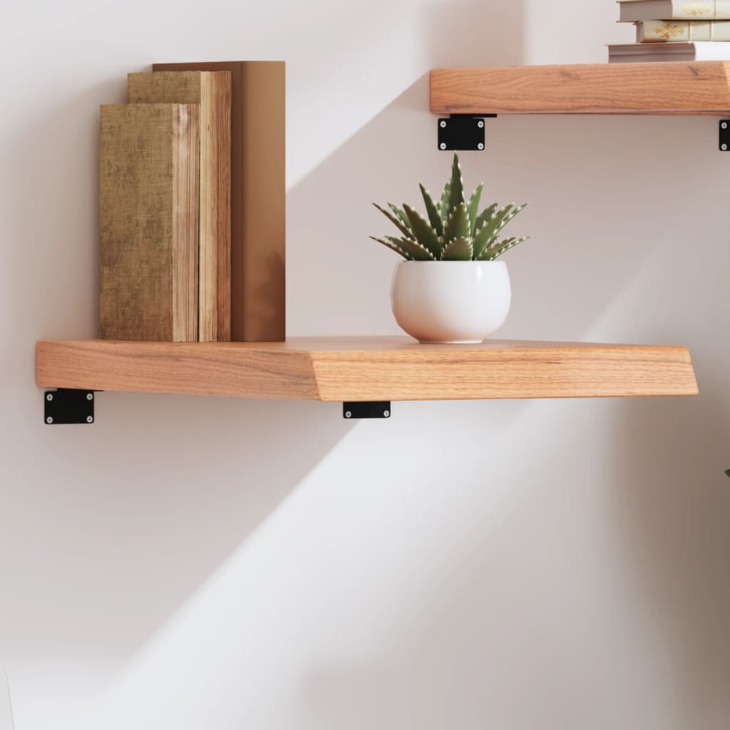 vidaXL Wandregal Hellbraun 40x60x(2-6) cm Massivholz Eiche Behandelt