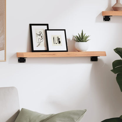 vidaXL Wandregal Hellbraun 60x10x4 cm Massivholz Eiche Behandelt