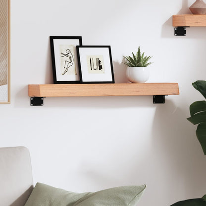 vidaXL Étagère murale marron clair 60x10x6 cm en bois de chêne massif traité