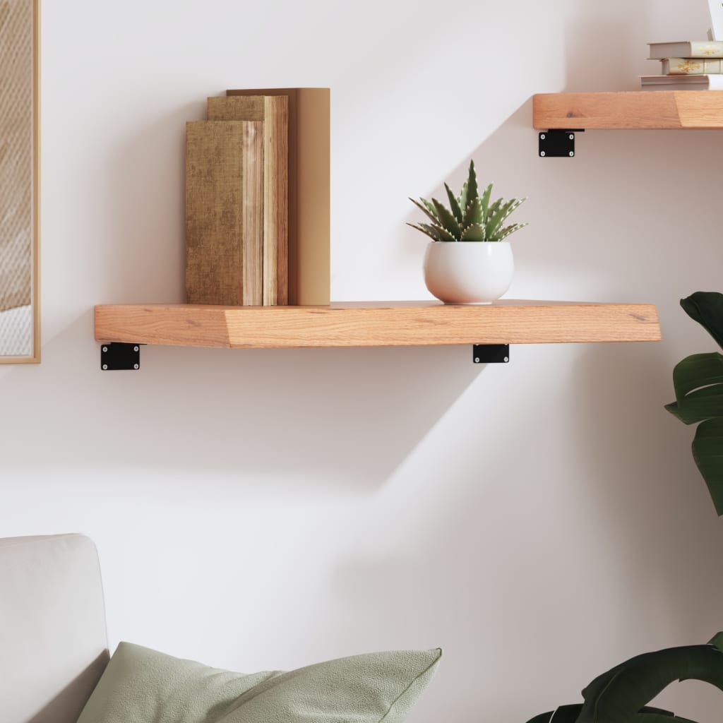 vidaXL Étagère murale marron clair 60x30x(2-6) cm en chêne massif traité
