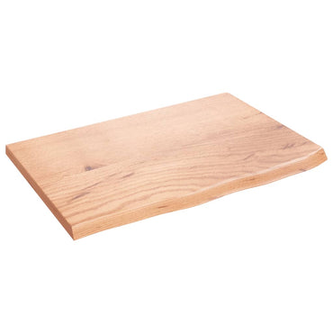 vidaXL Wandregal Hellbraun 60x40x2 cm Massivholz Eiche Behandelt