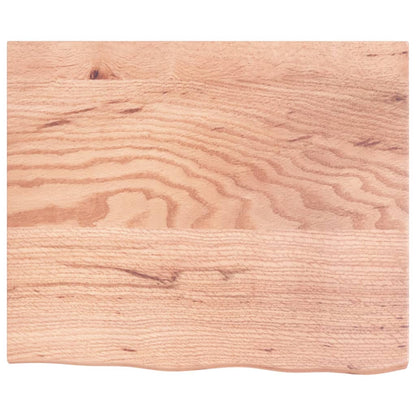 vidaXL Étagère murale marron clair 60x50x2 cm en bois de chêne massif traité