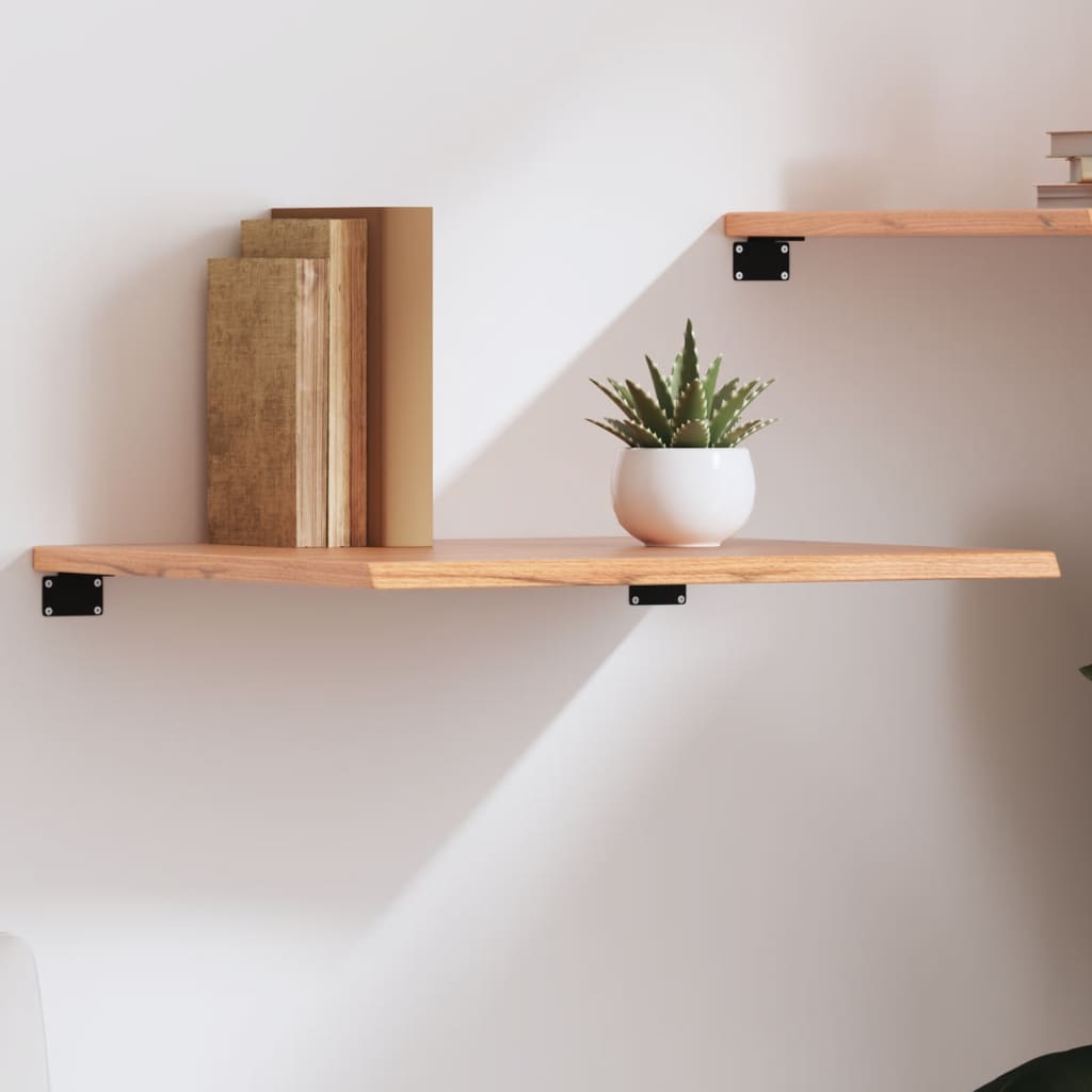 vidaXL Étagère murale marron clair 60x50x2 cm en bois de chêne massif traité
