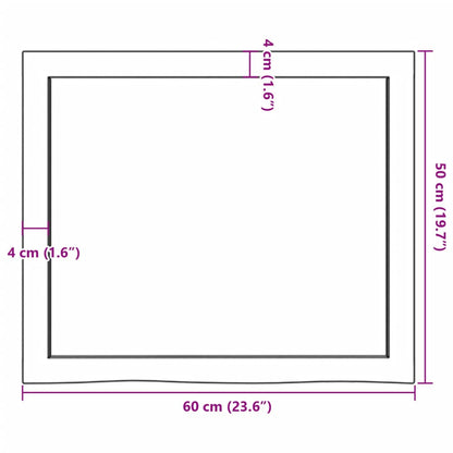 vidaXL Wandregal Hellbraun 60x50x(2-6) cm Massivholz Eiche Behandelt