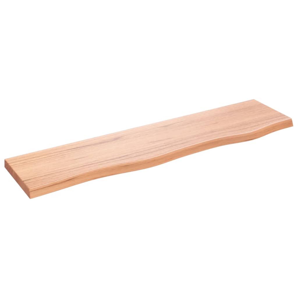 vidaXL Wandregal Hellbraun 80x20x2 cm Massivholz Eiche Behandelt