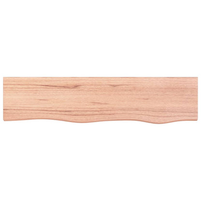 vidaXL Wandregal Hellbraun 80x20x2 cm Massivholz Eiche Behandelt