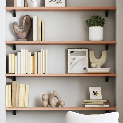 vidaXL Wandregal Hellbraun 80x20x2 cm Massivholz Eiche Behandelt