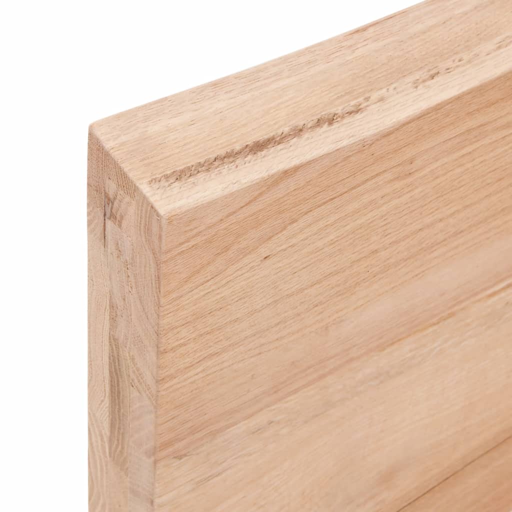 vidaXL Wandregal Hellbraun 80x20x6 cm Massivholz Eiche Behandelt