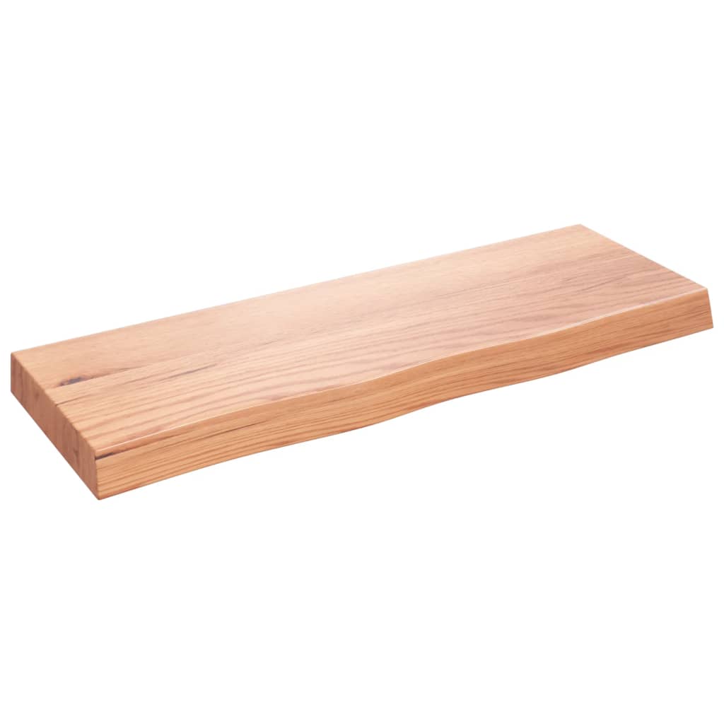 vidaXL Étagère murale marron clair 80x30x(2-6) cm en bois de chêne massif traité