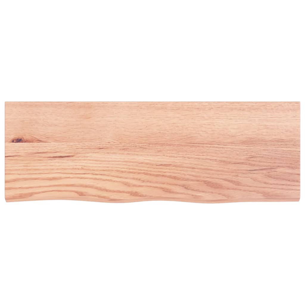 vidaXL Étagère murale marron clair 80x30x(2-6) cm en bois de chêne massif traité