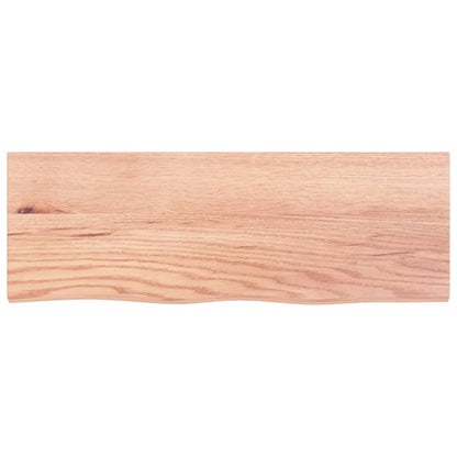 vidaXL Étagère murale marron clair 80x30x(2-6) cm en bois de chêne massif traité