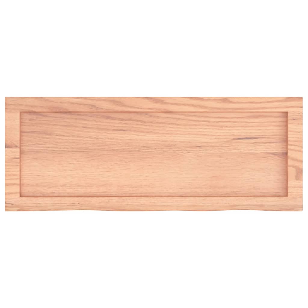 vidaXL Étagère murale marron clair 80x30x(2-6) cm en bois de chêne massif traité