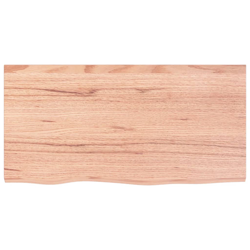 vidaXL Étagère murale Chêne massif traité marron clair 80x40x(2-4) cm
