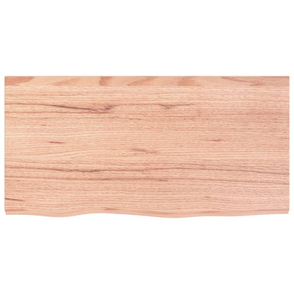 vidaXL Wandregal Hellbraun 80x40x(2-6) cm Massivholz Eiche Behandelt