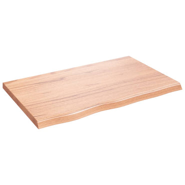 vidaXL Wandregal Hellbraun 80x50x(2-4) cm Massivholz Eiche Behandelt