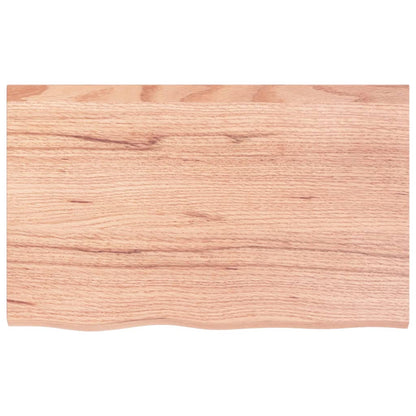 vidaXL Wandregal Hellbraun 80x50x(2-4) cm Massivholz Eiche Behandelt