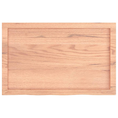 vidaXL Wandregal Hellbraun 80x50x(2-4) cm Massivholz Eiche Behandelt