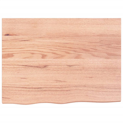 vidaXL Étagère murale marron clair 80x60x2 cm en chêne massif traité
