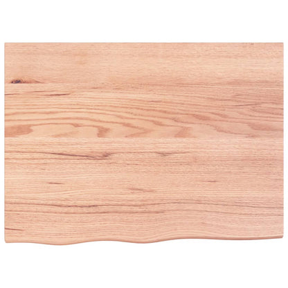 vidaXL Étagère murale marron clair 80x60x(2-4) cm bois de chêne massif traité
