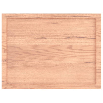 vidaXL Étagère murale marron clair 80x60x(2-4) cm bois de chêne massif traité
