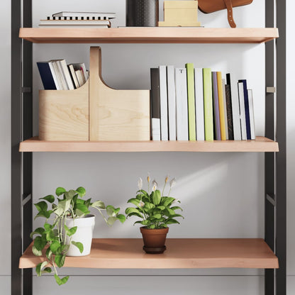 vidaXL Étagère murale marron clair 80x60x(2-4) cm bois de chêne massif traité